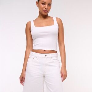 🤍 Abercrombie & Fitch White High-Rise Long Shorts | New With Tags 🤍